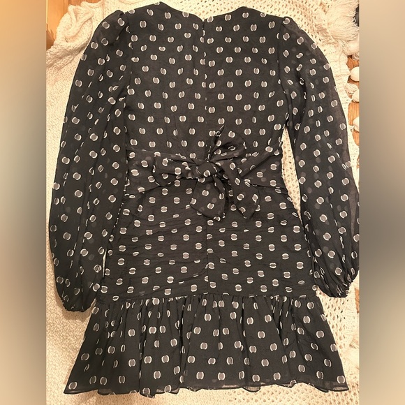 KEEPSAKE THE LABEL Call Me Mini WOMENS Dress Black with White Polka Dots Small. - Picture 9 of 14